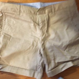 LL Bean Washed Sateen Shorts (Chinos) khaki size 8